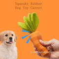 Carrot en caoutchouc Durable Pet Plastic Toy Carrot